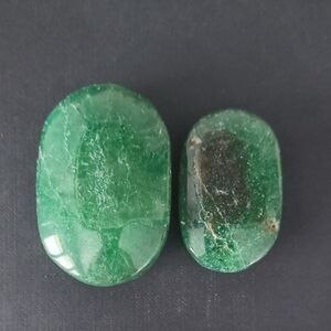 Pair Of Green Aventurine Polished Stones